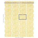 Schumacher 79340 Giraldi Embroidery Gold fabric swatch