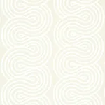 Schumacher 79342 Giraldi Embroidery Natural fabric swatch