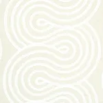 Schumacher 79342 Giraldi Embroidery Natural fabric swatch