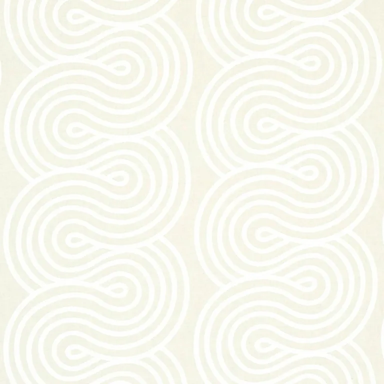 Schumacher 79342 Giraldi Embroidery Natural fabric swatch