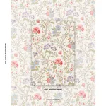 Schumacher 181900 Giselle Floral Ivory fabric swatch