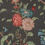 Schumacher 181902 Giselle Floral Noir fabric swatch