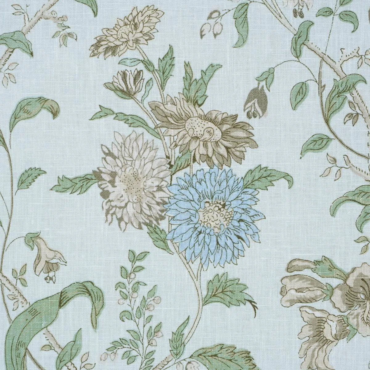 Schumacher 181901 Giselle Floral Sky fabric swatch