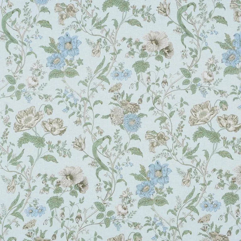 Schumacher 181901 Giselle Floral Sky fabric swatch