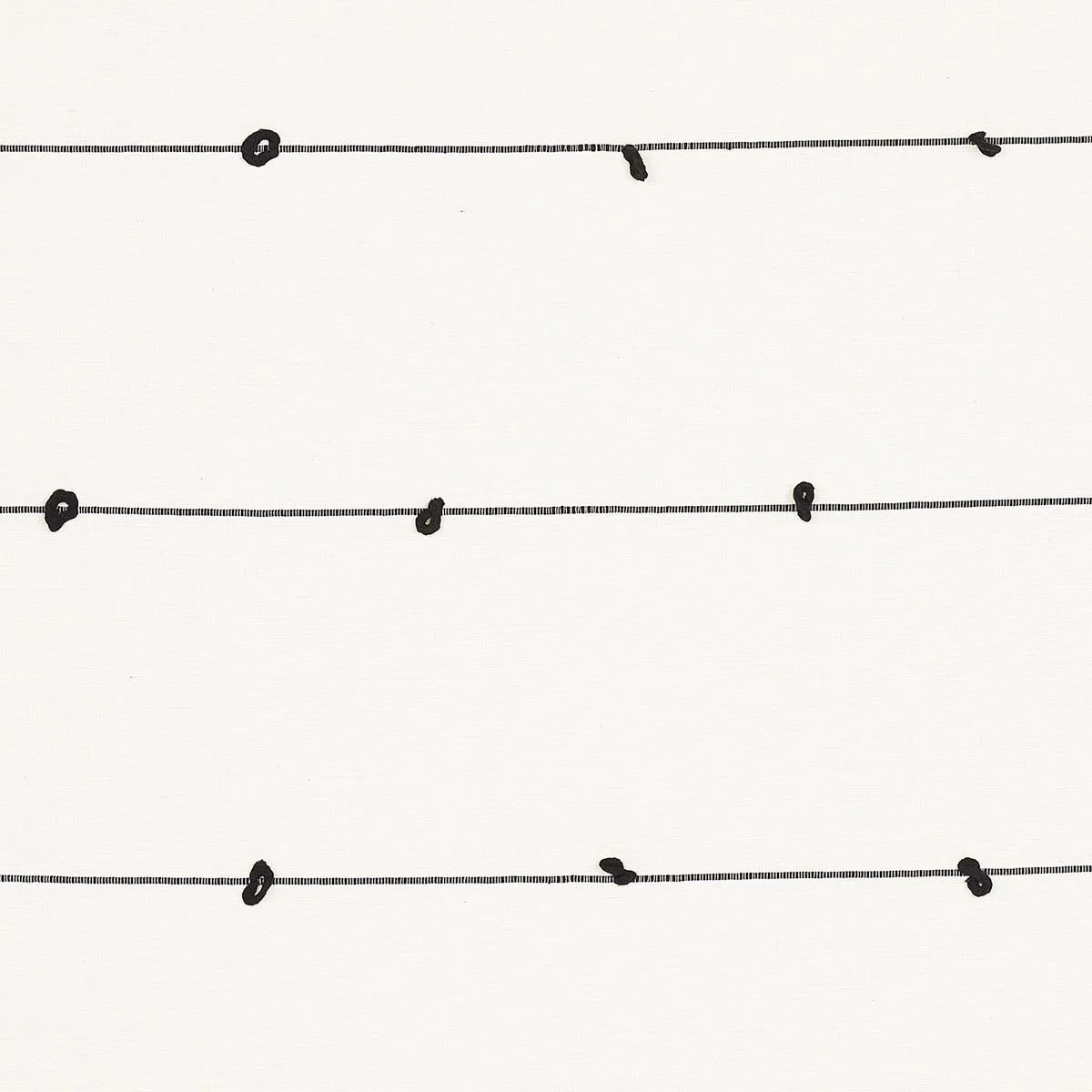 Schumacher 81381 Globo Knotted Handwoven Black fabric swatch
