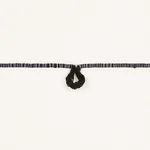Schumacher 81381 Globo Knotted Handwoven Black fabric swatch