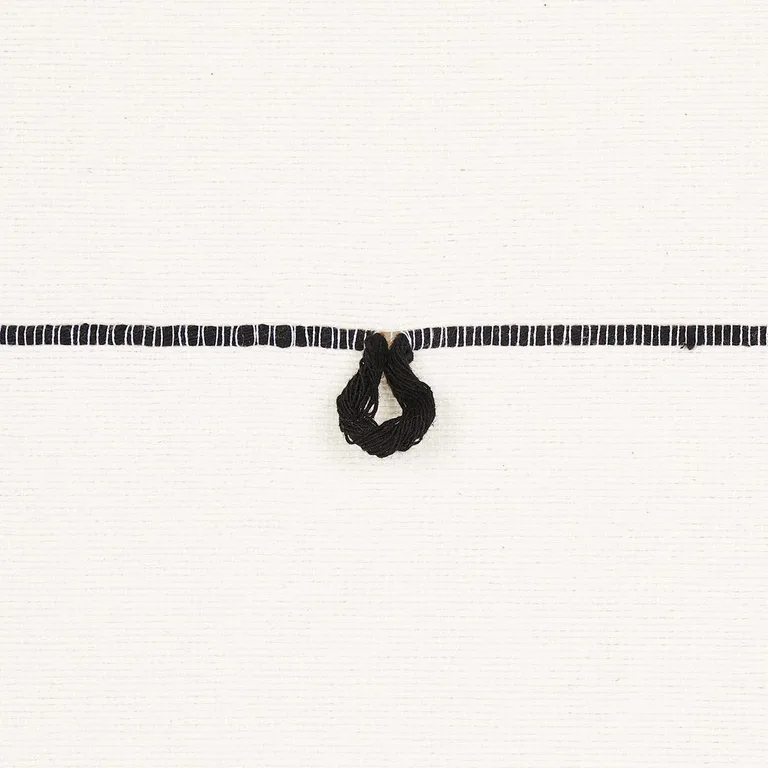 Schumacher 81381 Globo Knotted Handwoven Black fabric swatch