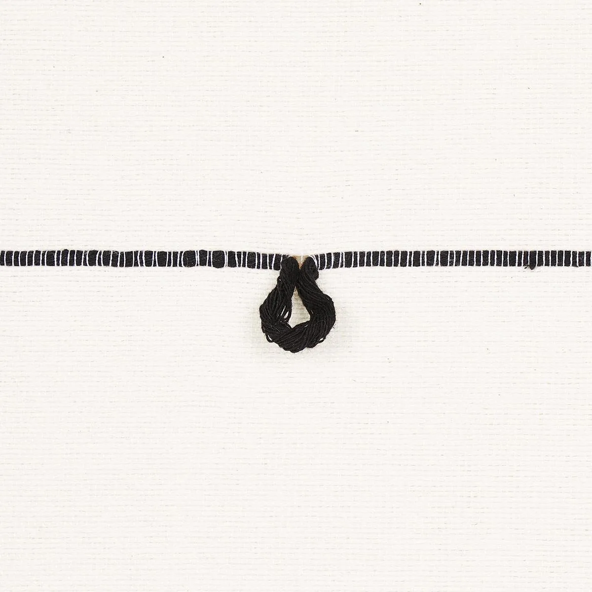 Schumacher 81381 Globo Knotted Handwoven Black fabric swatch