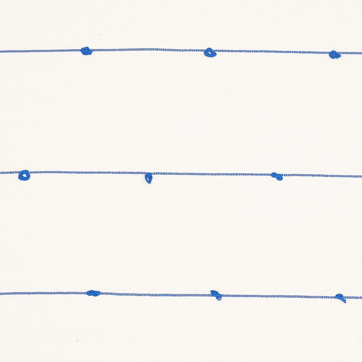 Schumacher 81380 Globo Knotted Handwoven Royal Blue fabric swatch