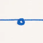 Schumacher 81380 Globo Knotted Handwoven Royal Blue fabric swatch