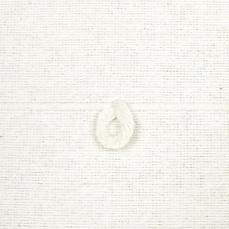 Schumacher 81382 Globo Knotted Handwoven White fabric swatch
