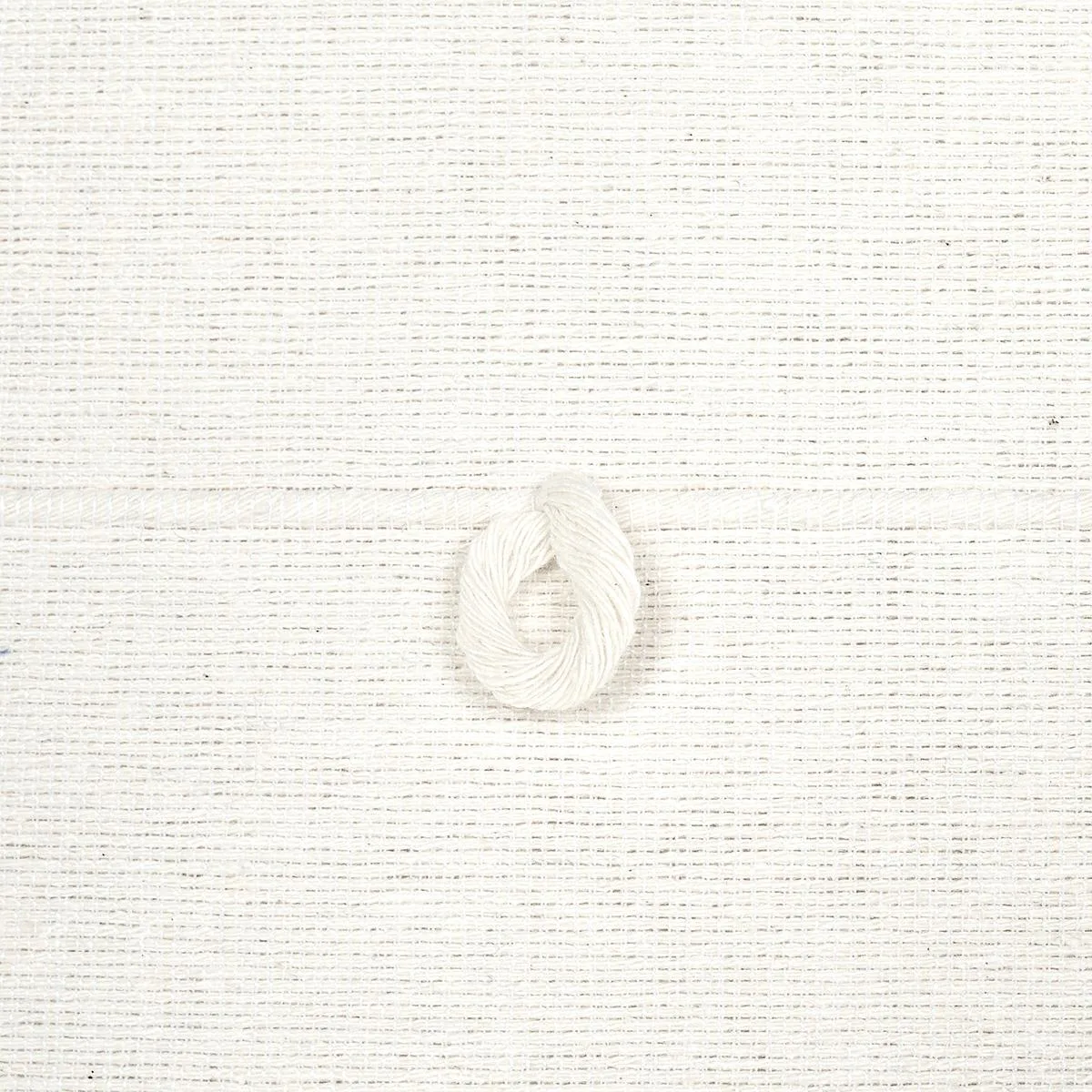 Schumacher 81382 Globo Knotted Handwoven White fabric swatch