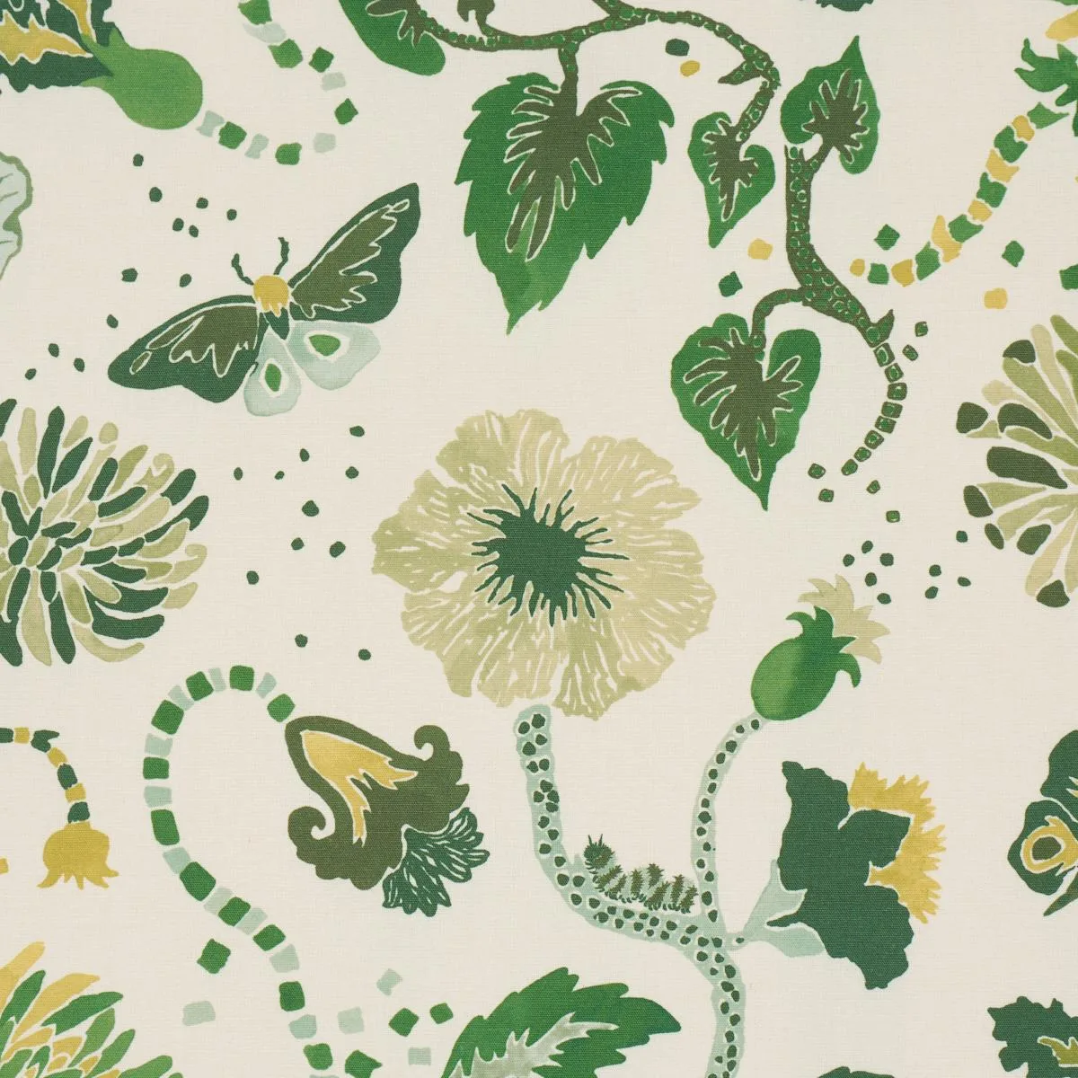 Schumacher 182881 Gloriette Green fabric swatch