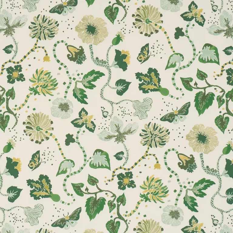 Schumacher 182881 Gloriette Green fabric swatch