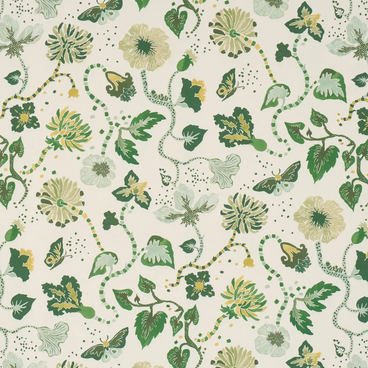 Schumacher 182881 Gloriette Green fabric swatch