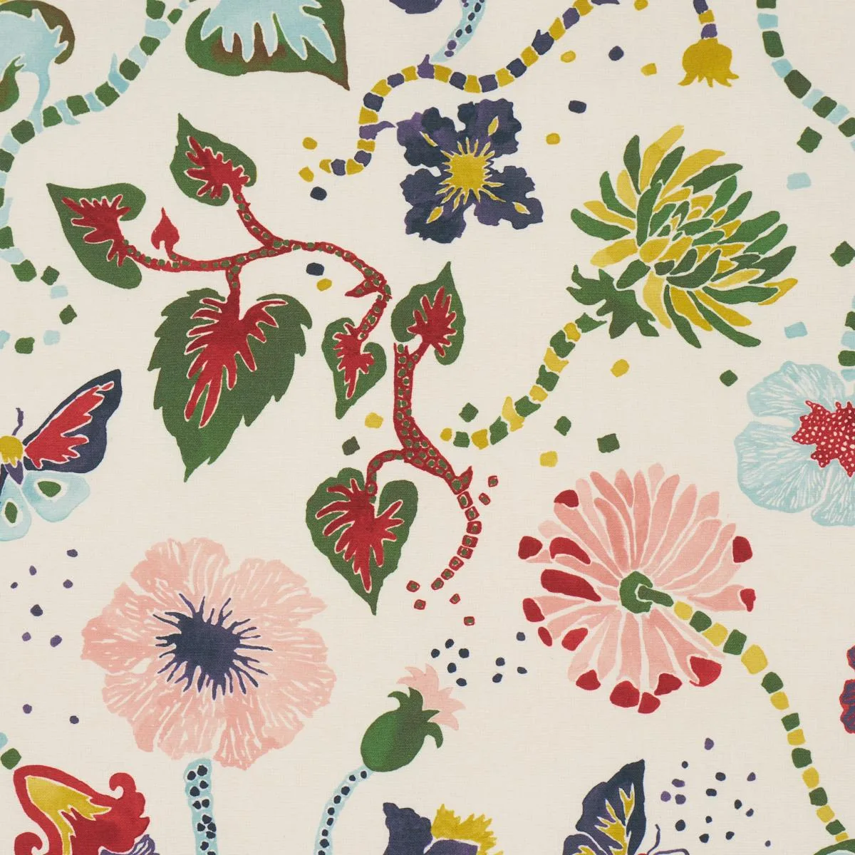 Schumacher 182880 Gloriette Multi fabric swatch
