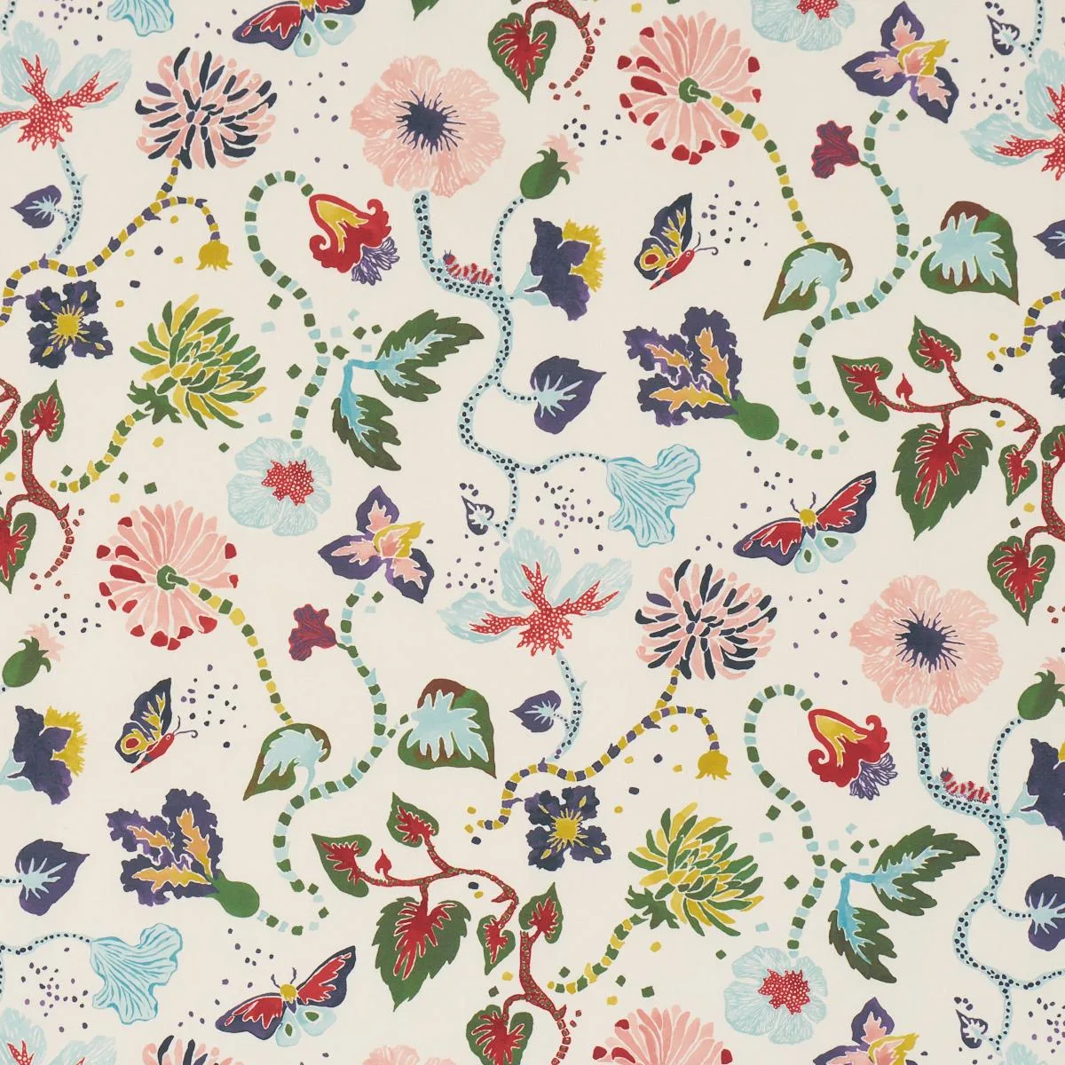 Schumacher 182880 Gloriette Multi fabric swatch