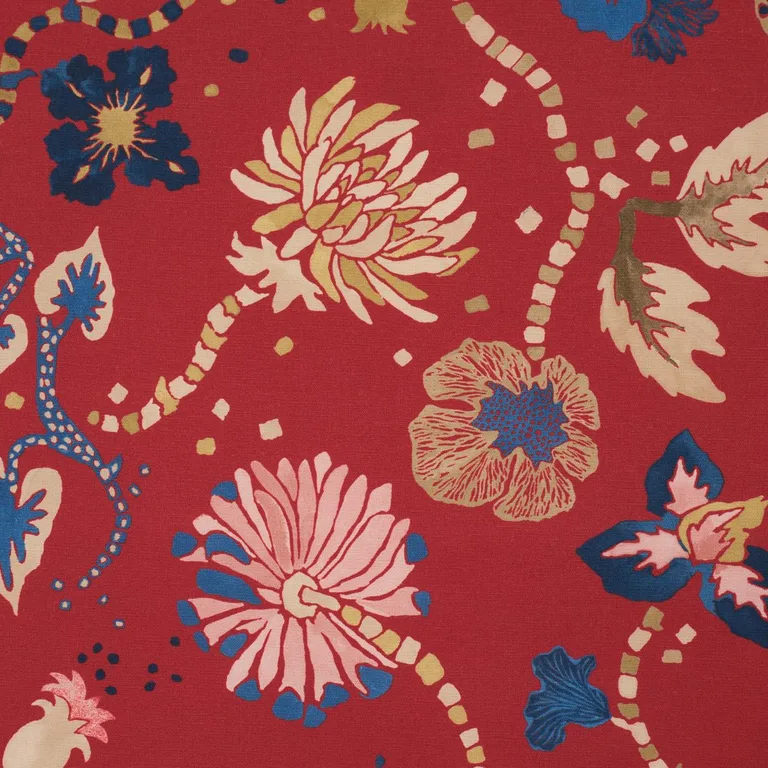 Schumacher 182882 Gloriette Red fabric swatch