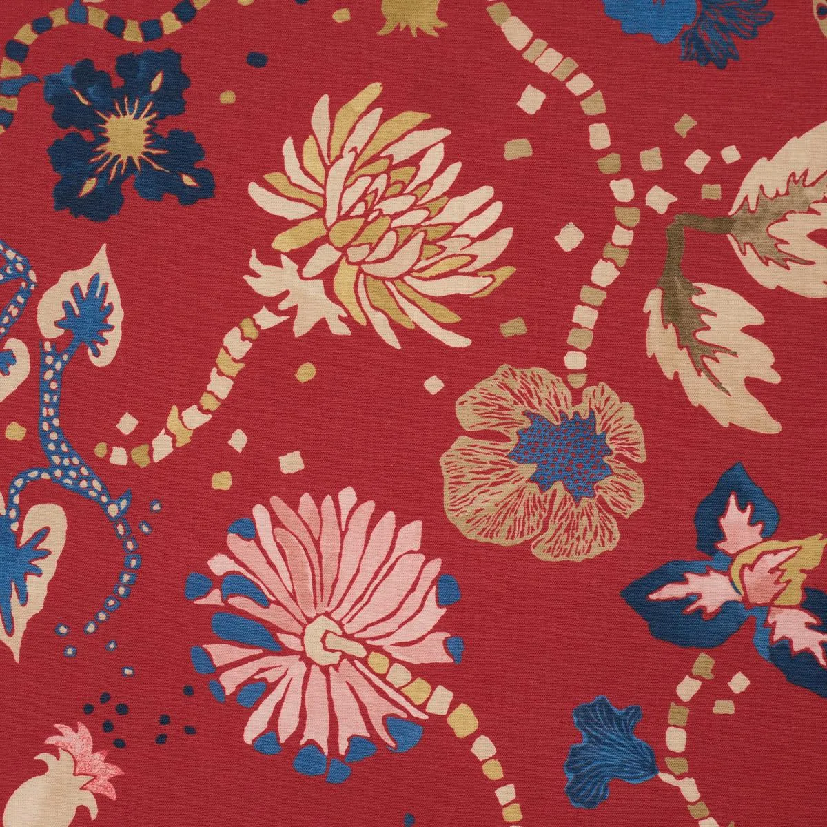 Schumacher 182882 Gloriette Red fabric swatch