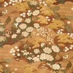 Schumacher 182872 Golden Hills Burgundy fabric swatch