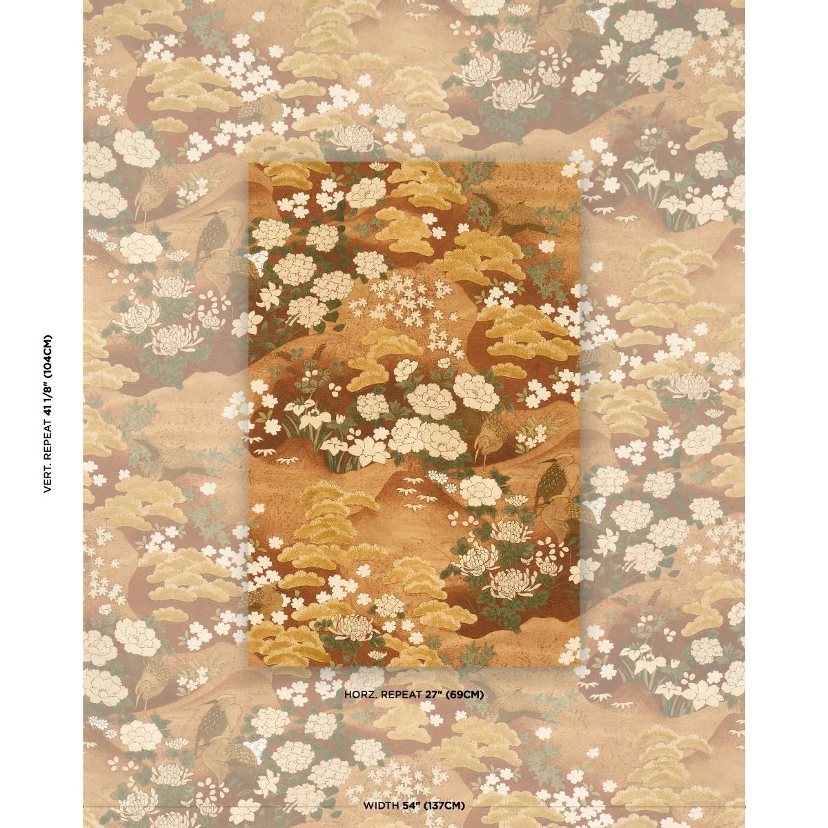 Schumacher 182872 Golden Hills Burgundy fabric swatch