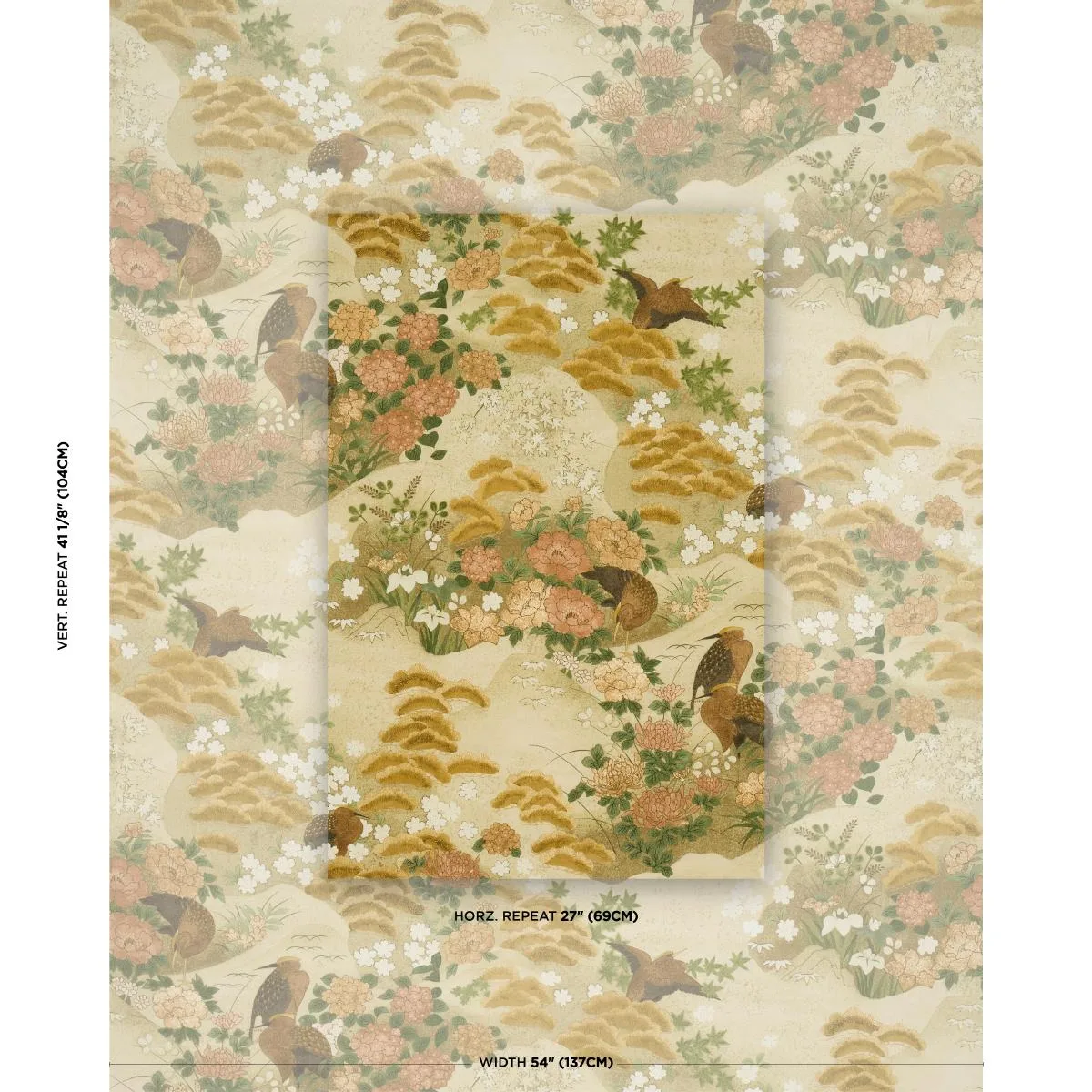 Schumacher 182871 Golden Hills Neutral fabric swatch