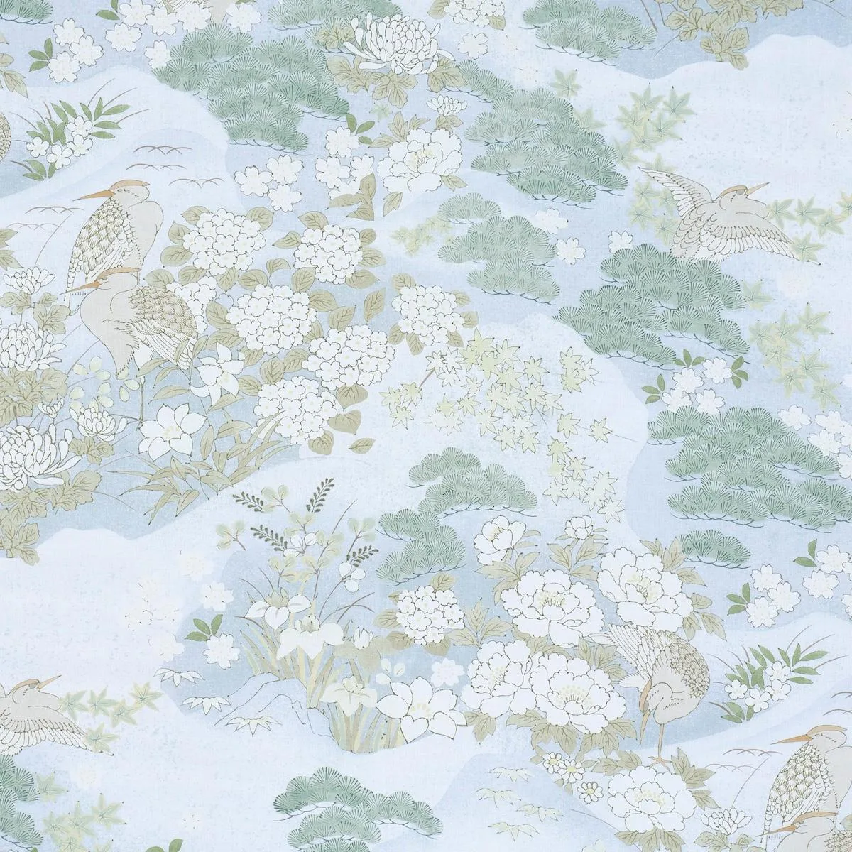 Schumacher 182870 Golden Hills Sky fabric swatch
