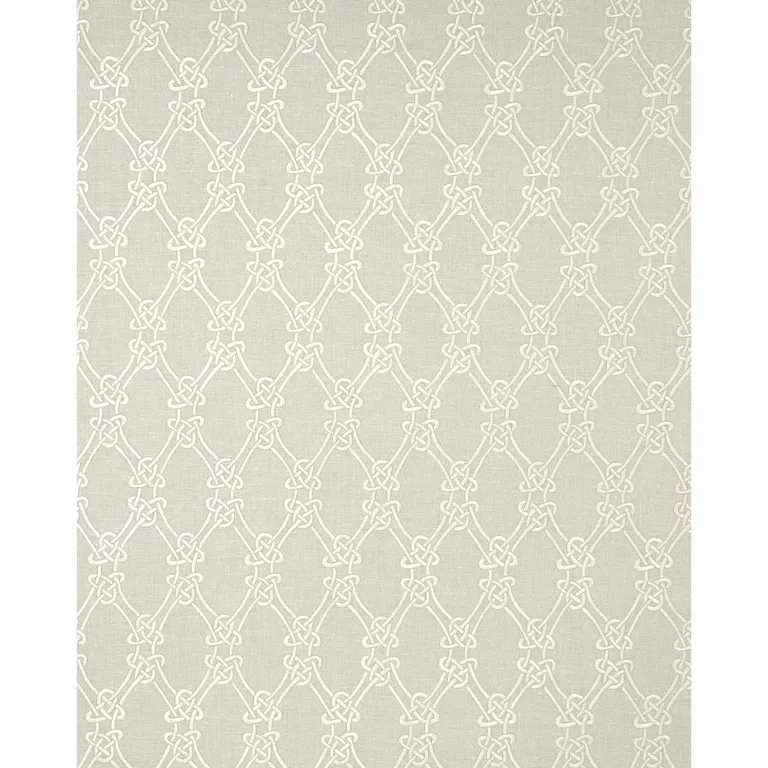 Schumacher 2643921 Gordian Weave Natural On Greige fabric swatch