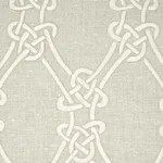 Schumacher 2643921 Gordian Weave Natural On Greige fabric swatch