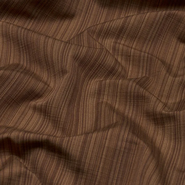 Schumacher 85933 Gracie Solid Strié Brown fabric swatch