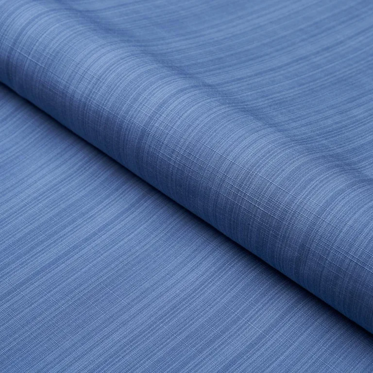 Schumacher 83729 Gracie Solid Strié Cobalt fabric swatch