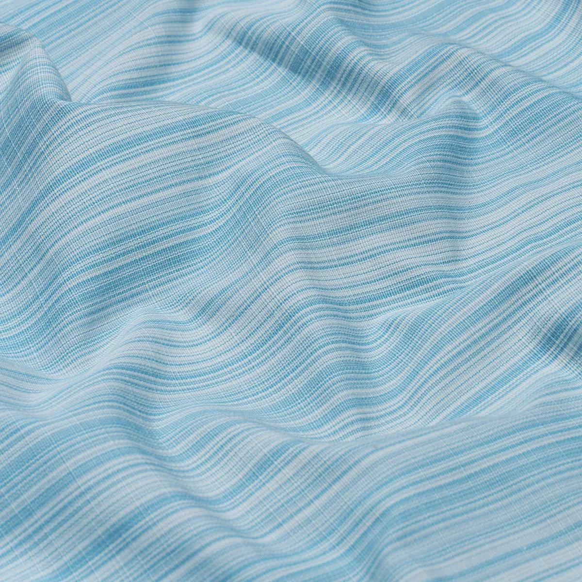 Schumacher 85932 Gracie Solid Strié Robin's Egg Blue fabric swatch