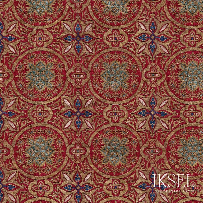 Schumacher RF903ACS01 Granada Circles Viscose Original fabric swatch
