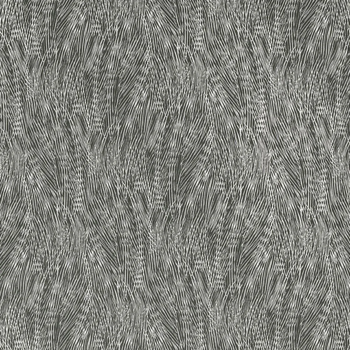 Schumacher 175352 Grand Cascade Charcoal fabric swatch