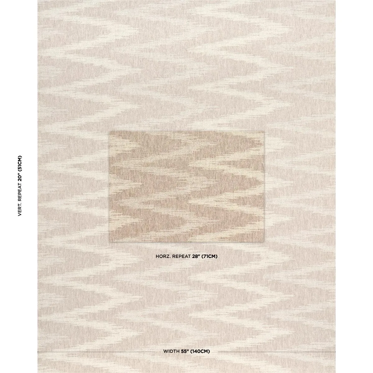Schumacher 84630 Grand Gesture Flax fabric swatch
