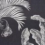 Schumacher 178003 Grand Palms Carbon fabric swatch