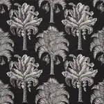 Schumacher 180962 Grand Palms Indoor/Outdoor Black fabric swatch