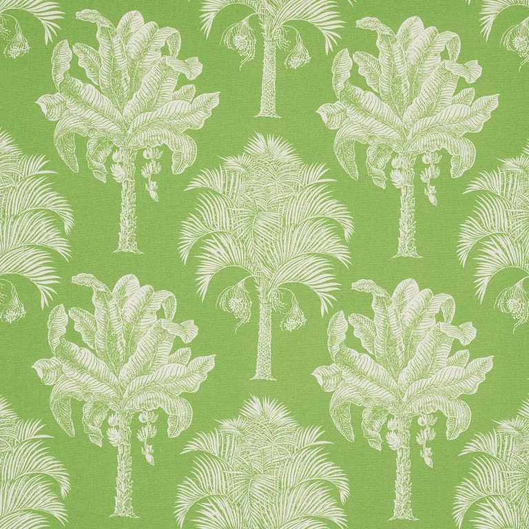 Schumacher 180960 Grand Palms Indoor/Outdoor Green fabric swatch