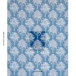 Schumacher 180961 Grand Palms Indoor/Outdoor Navy fabric swatch