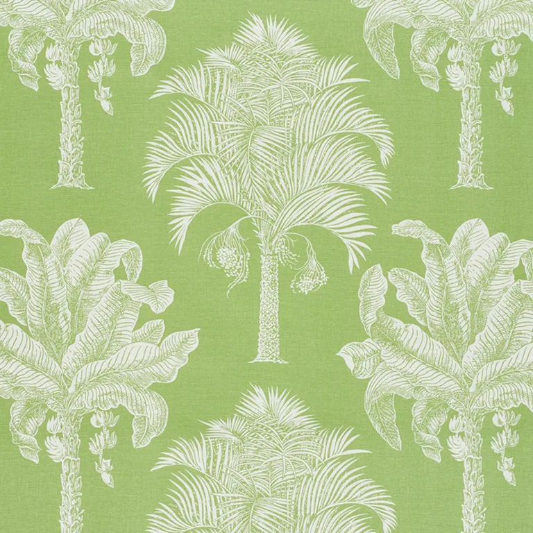 Schumacher 178000 Grand Palms Leaf fabric swatch