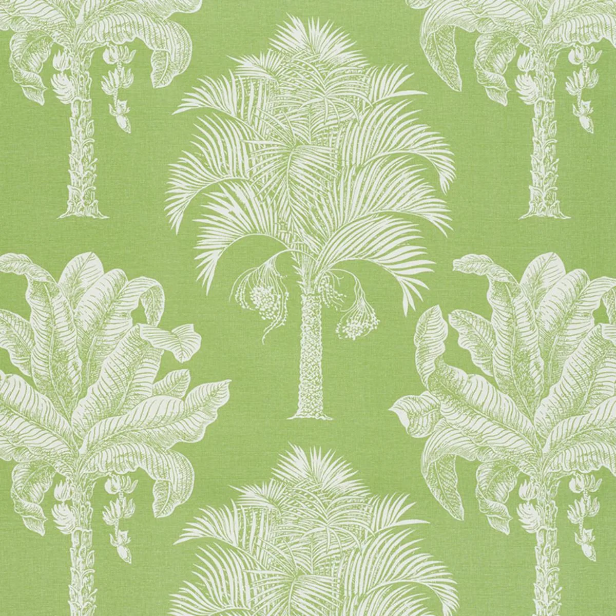 Schumacher 178000 Grand Palms Leaf fabric swatch