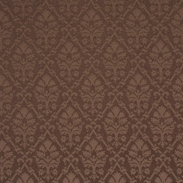 Schumacher 85725 Grant Damask Brown fabric swatch
