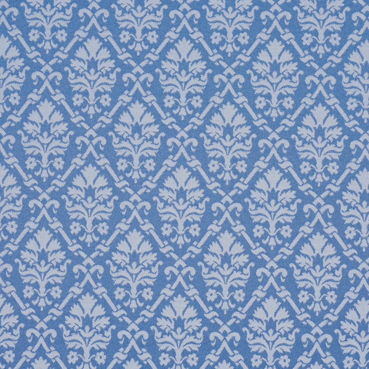 Schumacher 85724 Grant Damask Cobalt fabric swatch
