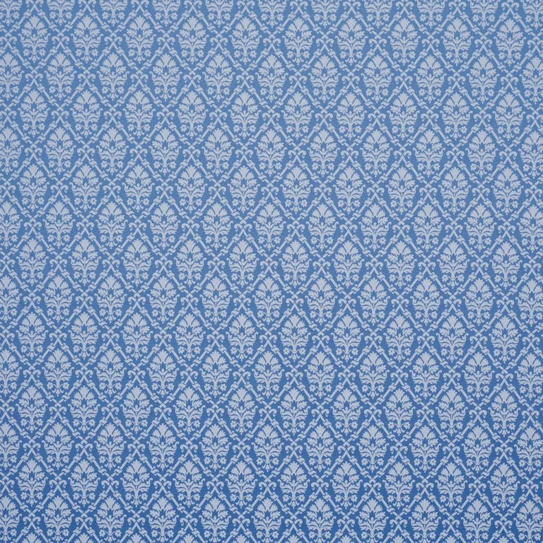 Schumacher 85724 Grant Damask Cobalt fabric swatch