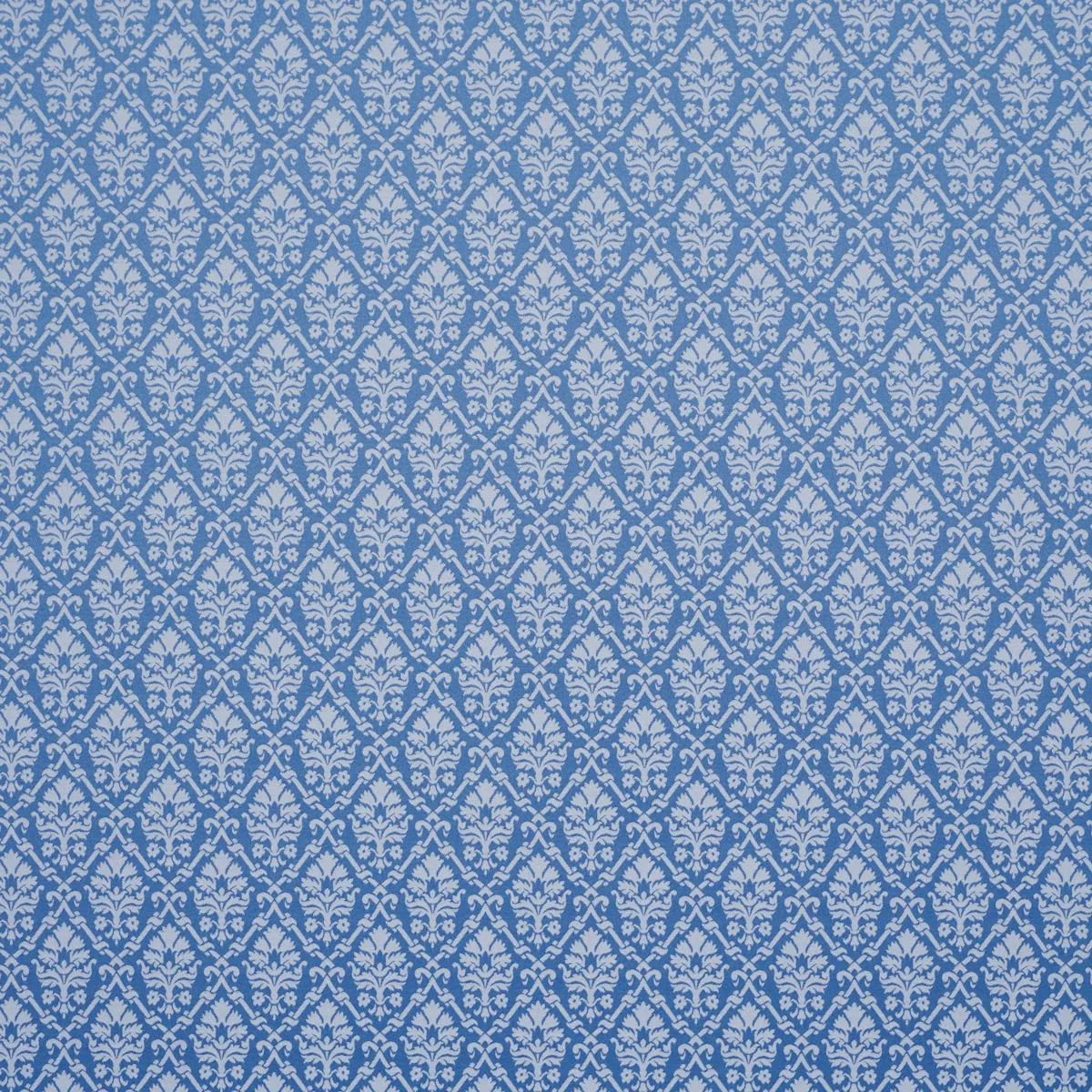 Schumacher 85724 Grant Damask Cobalt fabric swatch