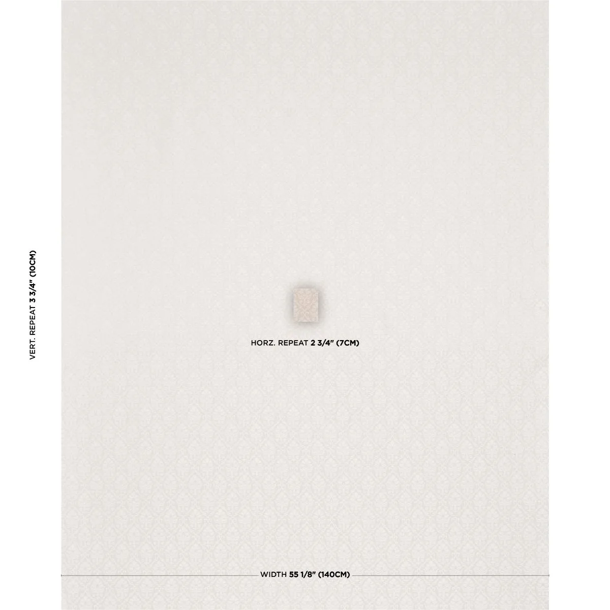 Schumacher 85723 Grant Damask Ivory fabric swatch