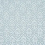 Schumacher 85722 Grant Damask Robin's Egg fabric swatch
