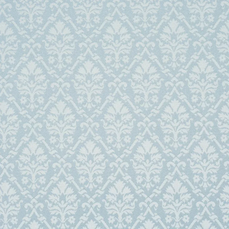 Schumacher 85722 Grant Damask Robin's Egg fabric swatch