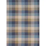Schumacher 3452002 Graylyn Plaid Indigo fabric swatch