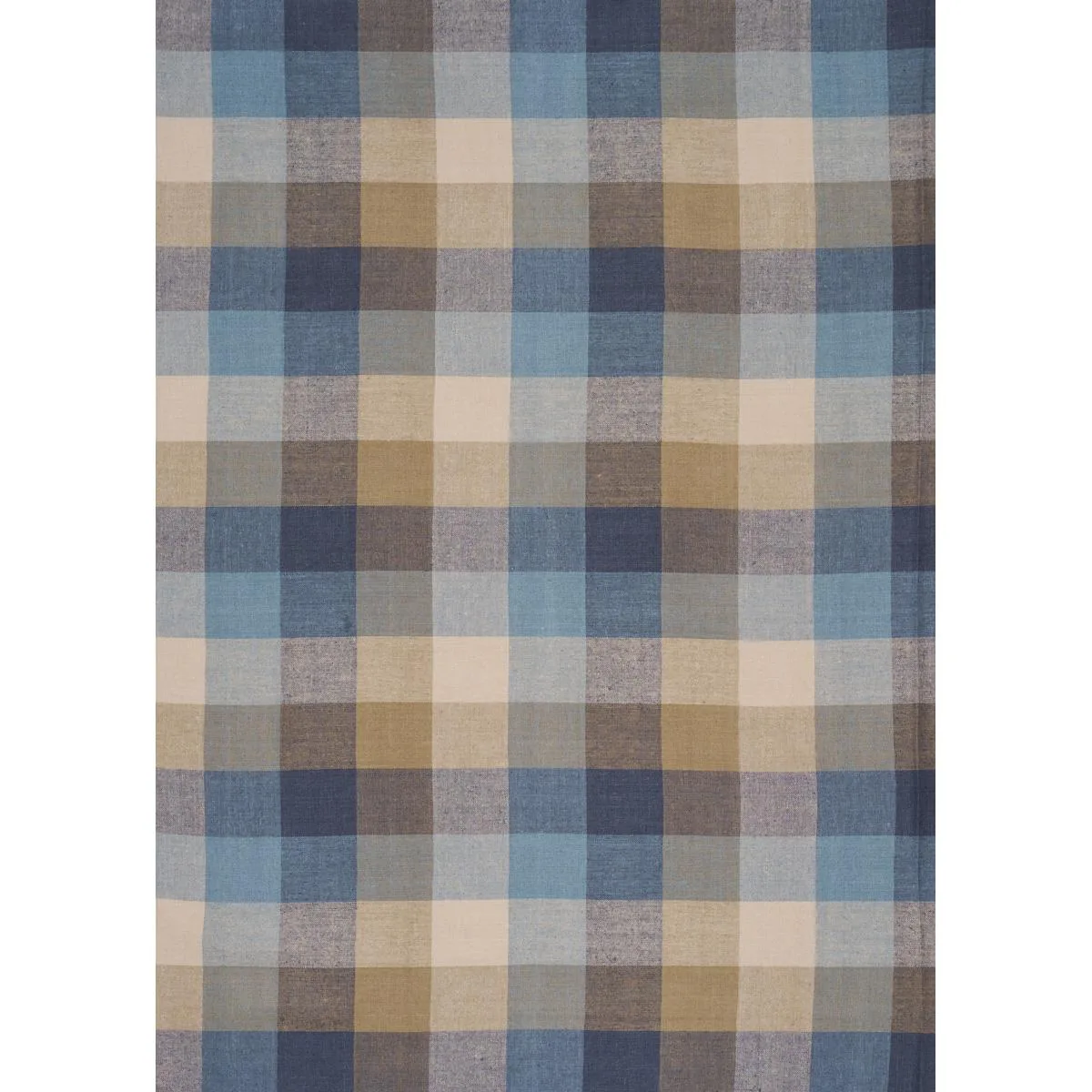 Schumacher 3452002 Graylyn Plaid Indigo fabric swatch